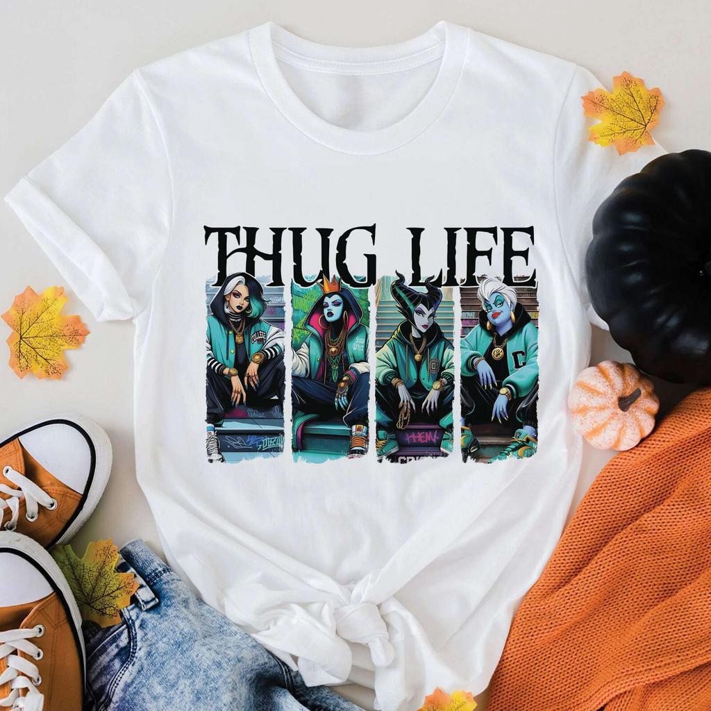 Halloween Villains Thug Life T-shirt, Friends Horror Movie Characters Shirt