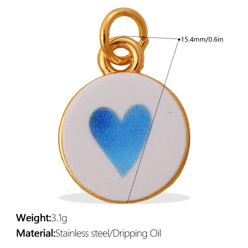 Fashion Enamel Round Brand Pendant Mama Strawberry Love Shape Exquisite Small Pendant