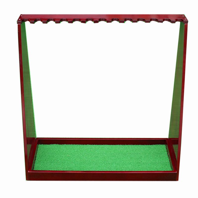 

Solid Wood Indoor Golf Club Display Rack for 13 Clubs красный/коричневый