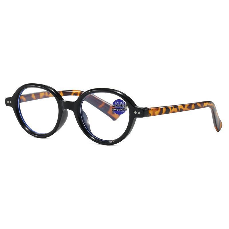 Korean Retro Oval Anti-Blue Light Glasses for Women: High-End Natural Look