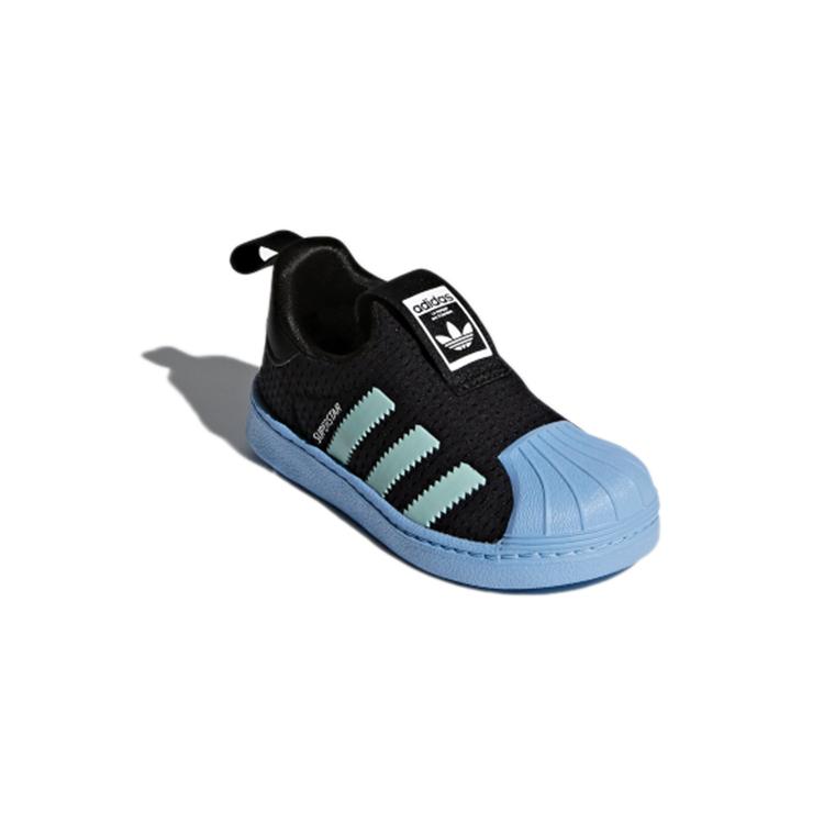 Adidas Originals SUPERSTAR 360 Low top Toddler Shoes Black Blue Infant And Toddler AQ0205