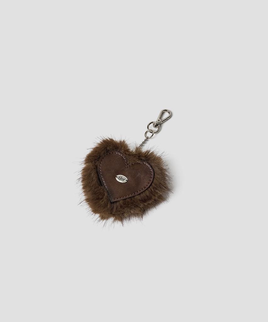 Ttudement Faux Fur Chain Strap Backpack Brown