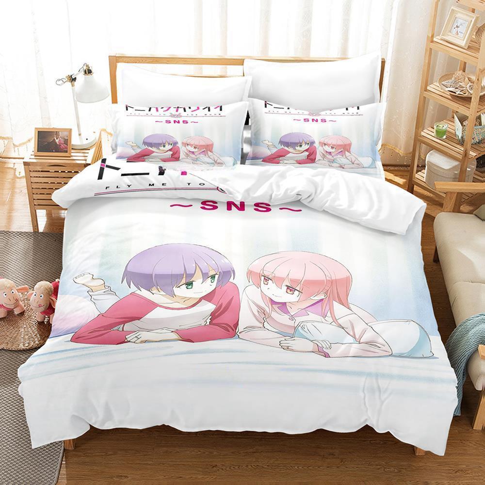 Anime TONIKAWA: Över Månen För Dig Sängkläder Set Enkel Twin Full Queen King Size Sängset Vuxen Barn Sovrum Påslakanset