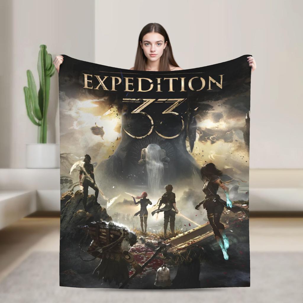 Esquie Clair Obscur Expedition 33 Game Blanket Plush Awesome Breathable Throw Blanket for Bed Sofa All Season