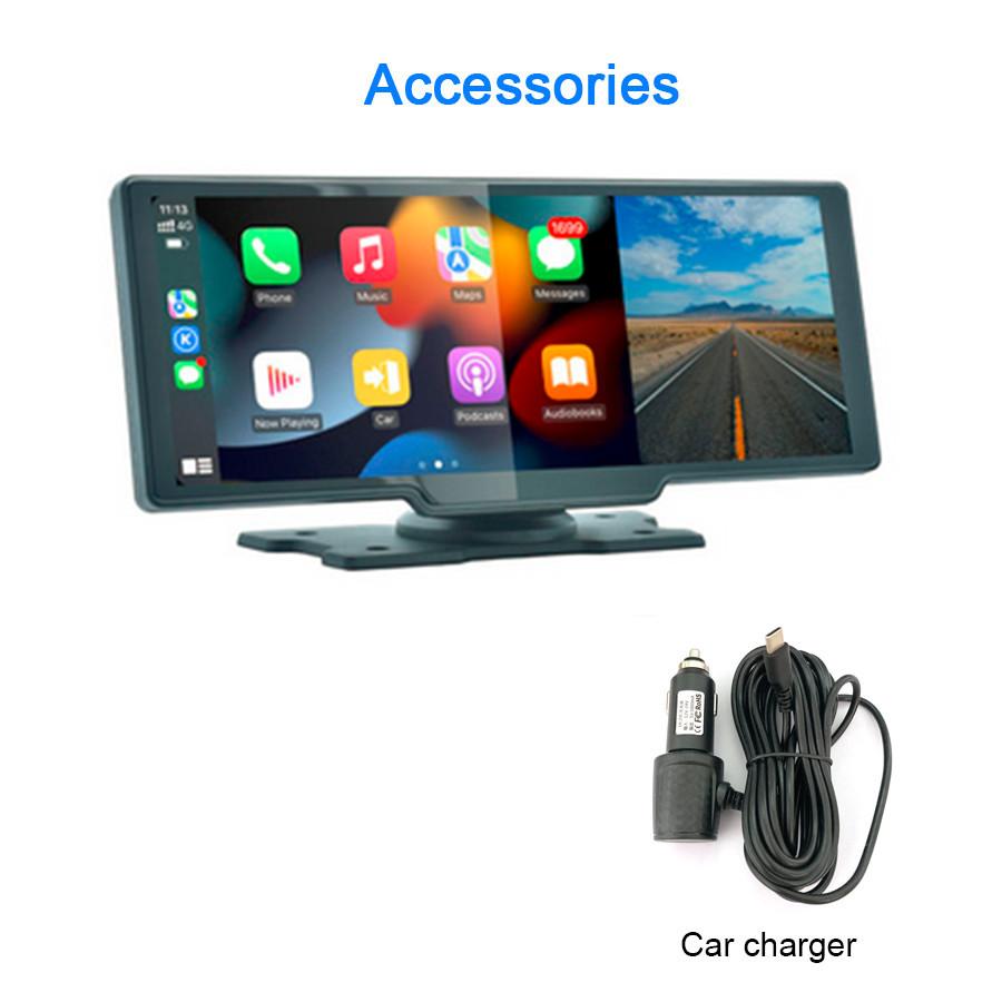 Support Wireless Carplay Android Auto Bluetooth WiFi DVR Recording 10.26" Player