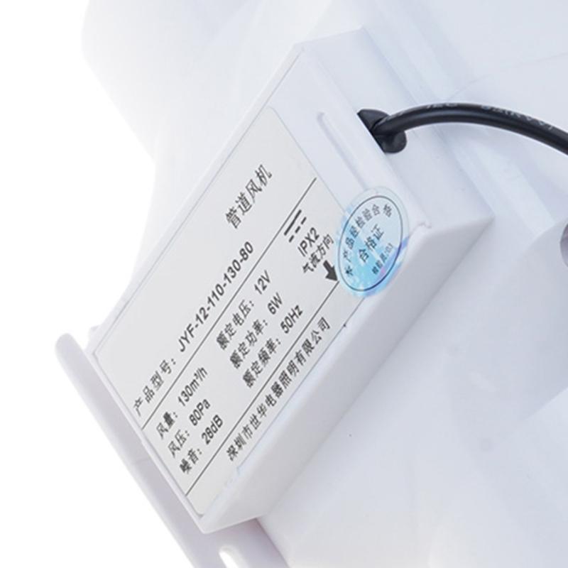 652F Duct Fan Air Extractor Exhaust Ventilation Exhaust Boosters Quiet Fan for Kitchen 6W 12V Fume Extractor Blower