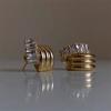 Exquisite Zircon Metal Intertwined Stud Earrings: Korean Minimalist Versatile Fashion for Women