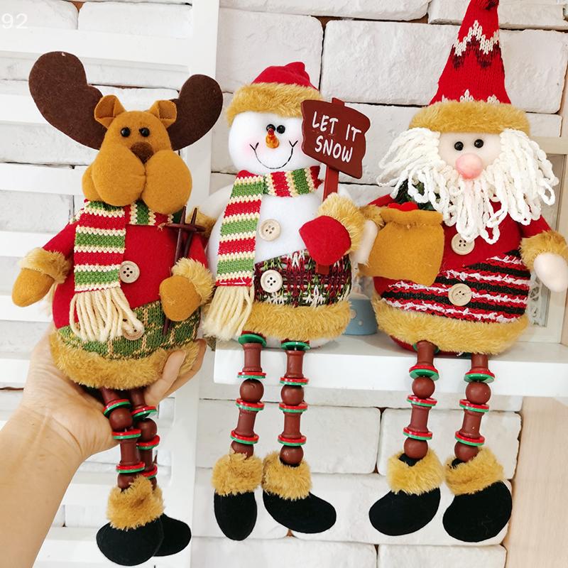 New Christmas Dolls Tree Decor New Year Ornament Reindeer Snowman Santa Claus Sitting Doll Decoration Merry Christmas
