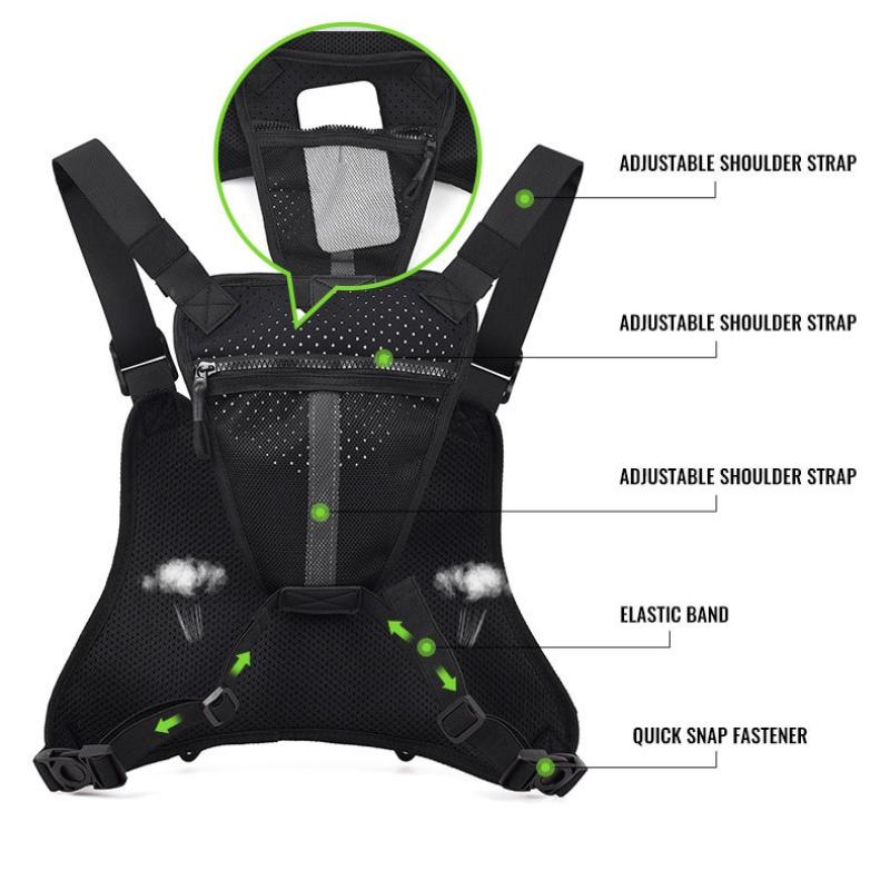 Outdoor Running Bag Cycling Jogging Hunting Vest Camping Front Chest Vest BackpackRig Sports Gym Travel Training