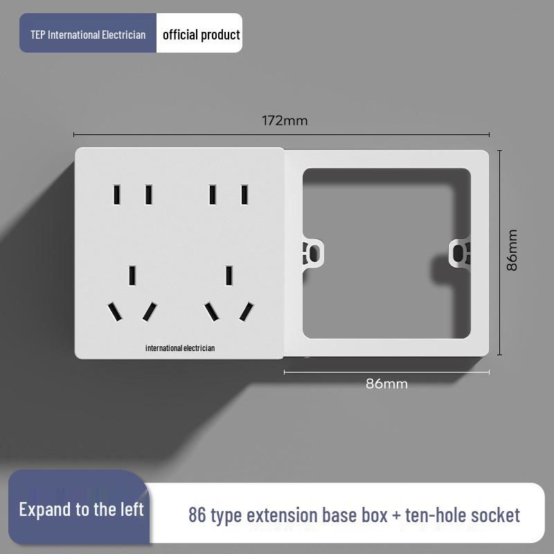86 Type Multi-functional Five-Hole Wall Socket Converter with Switch and Power Strip
