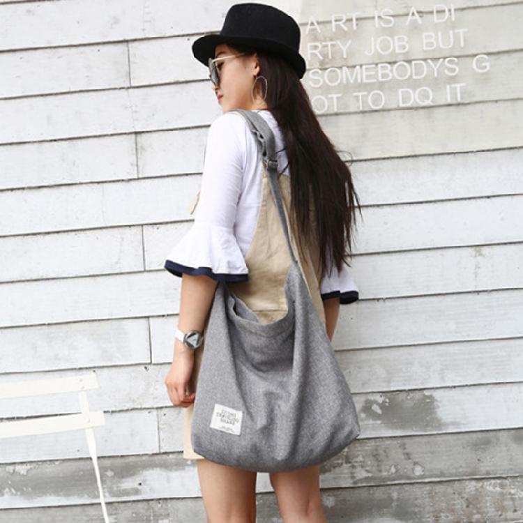 Big Capacity Crossbody Bag Canvas Shopping Bag Crossbody Shoulder Bag