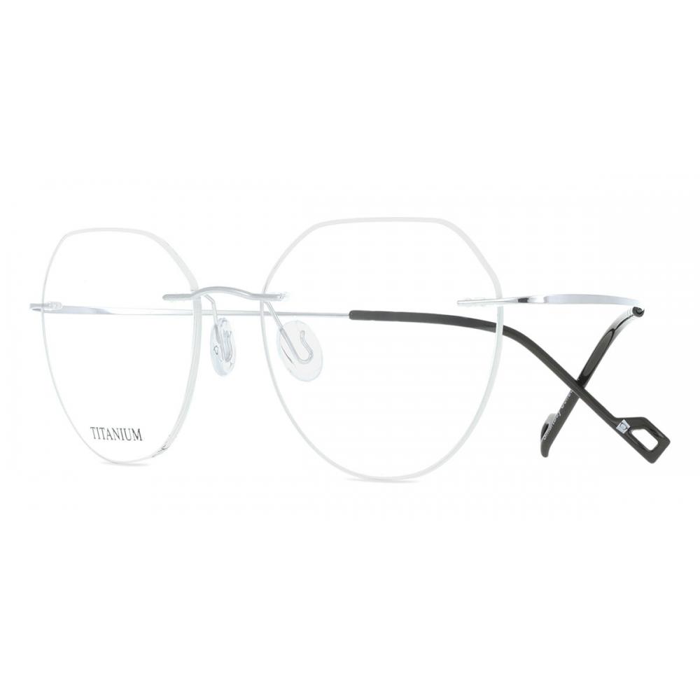 Rimless Oval Shiny Silver SmaRtbuy Collection Hayat Rt 006a C2 Fashion Unisex Eyeglasses