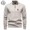 Polo Ralph Lauren 2026 Neuer Stehkragen Reiner Baumwoll-Hochwertiger Unisex-Pullover Lässiger Halb-Reißverschluss Einfarbiger Pullover