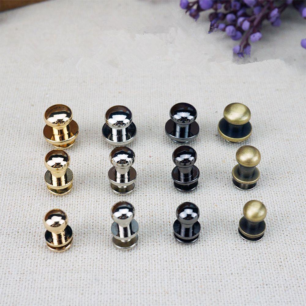 10pcs DIY Brass Nail Hat Bag Leather Craft Clothes/Bag/Shoes Monk Head Screws Garment Rivets