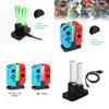 Versatile And Sleek Switch Joycon Controller Dock With Four Charging Slots For Gamers