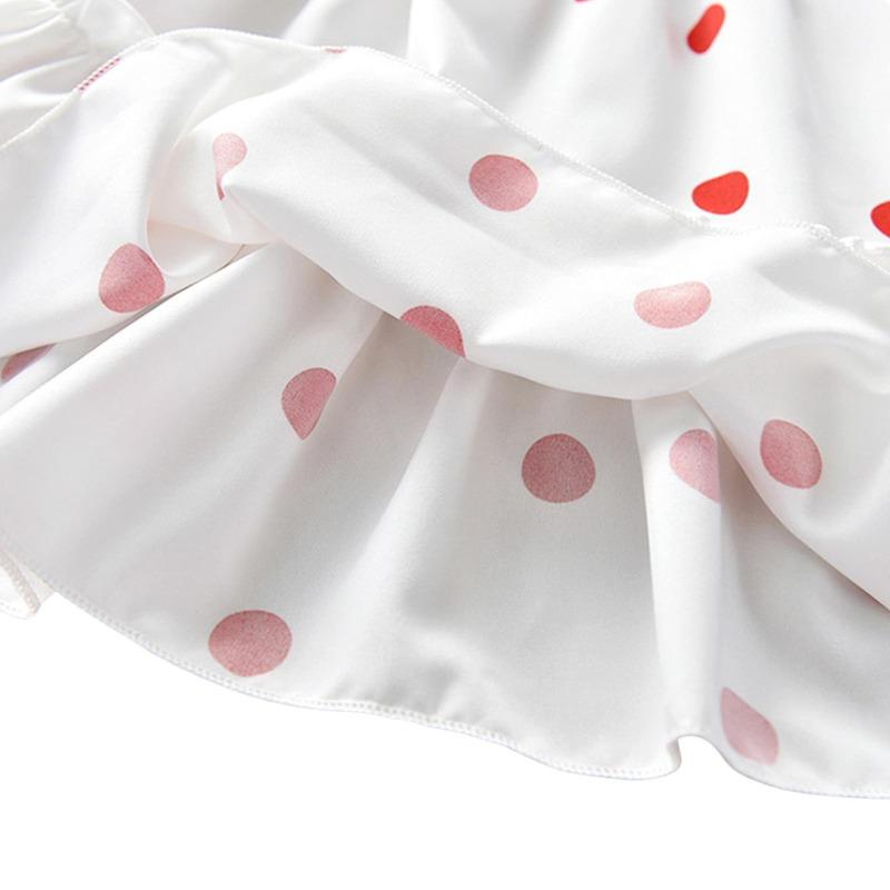 Barn Jenter Mote Kortermet Polka Dot Kjole Stilig Kjole for Barn Baby Girls