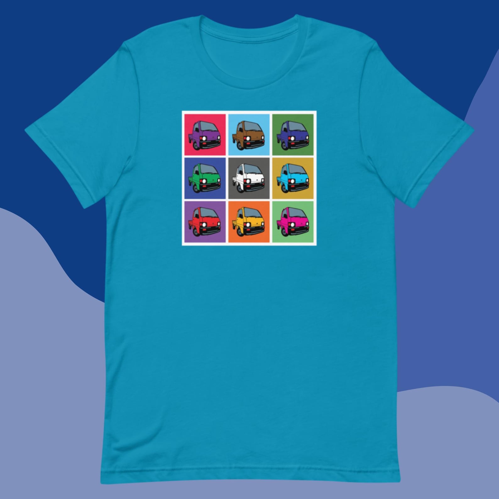 Mini Truck Pop Art Kei Truck Tshirt Japanese Import Unisex JDM Shirt by Fresh Melon Creations S