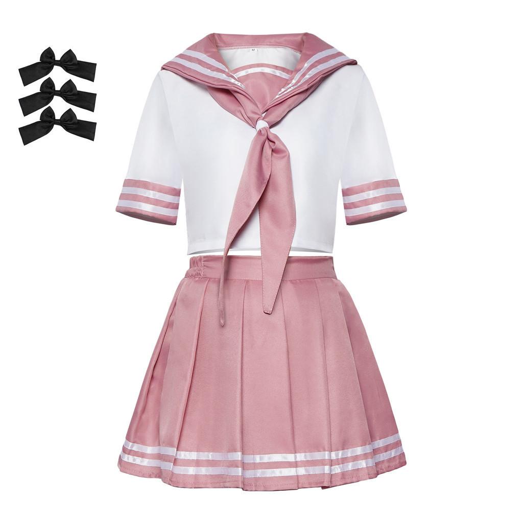 Fate Astolfo Cosplay Sailor Uniform With Butterfly Bow Japanese Student Socks