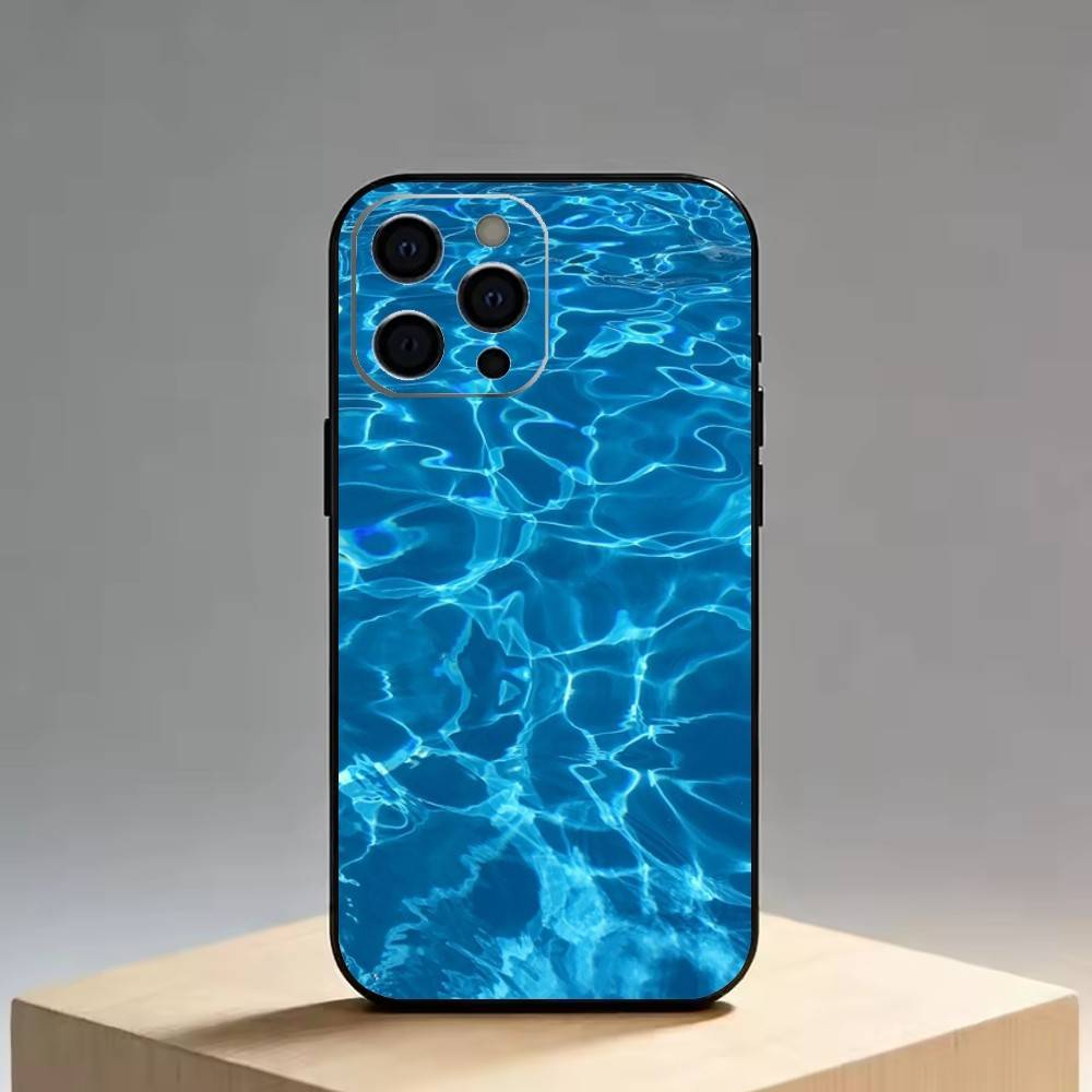 The patterns of seawater   Phone Case For iPhone 17, 16,15,14,13,12,11 Plus,Pro Max, Others Soft Black Cover