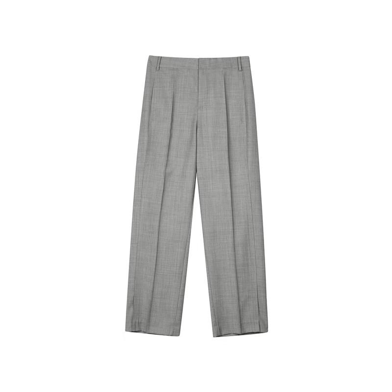 LESS Women's Wool Blend Straight-Leg Trousers