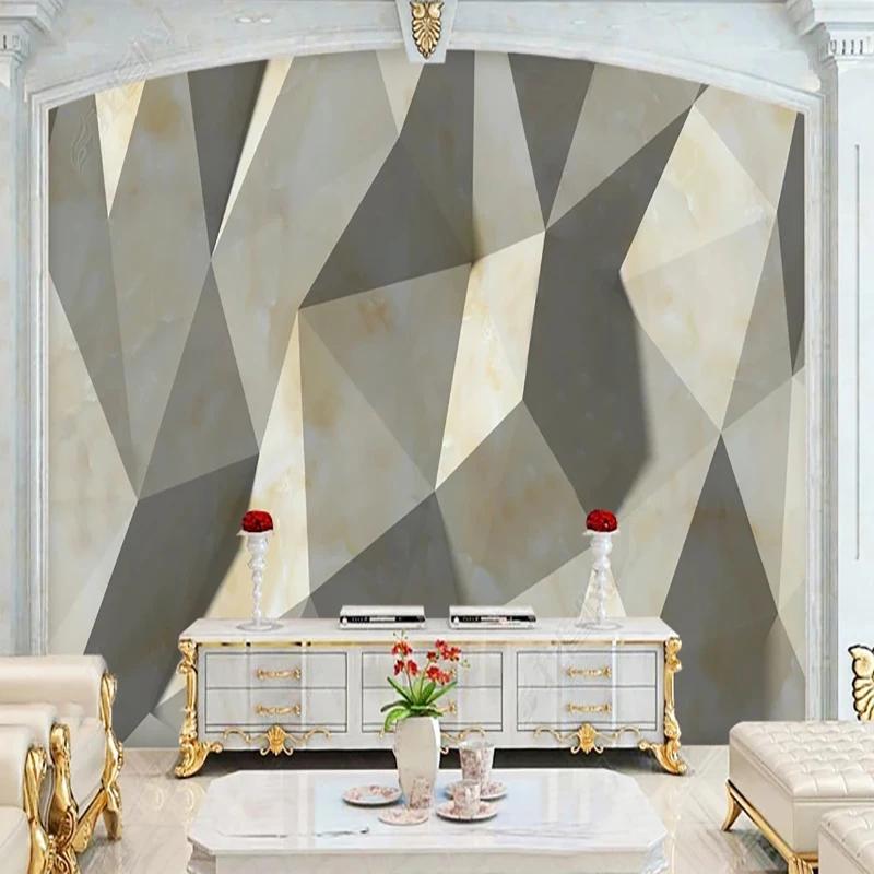 3D Creative Geometric Marble Wallpaper Living Room Bedroom Sofa TV Background Wall Mural Home Decor Fresco