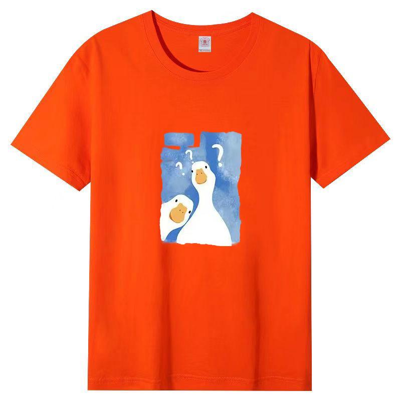 Damen Sommer Beliebtes Kurzarm-T-Shirt Baumwolle Atmungsaktiv Lockeres Oberteil Bedrucktes T-Shirt Lässig