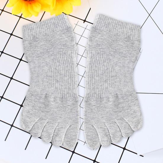 1 Pair Cotton Five Finger Short Socks Women Girl Breathable Sweat-Absorbent Split Toe Socks Casual Pilates Yoga Gym Fitness Sports Socks