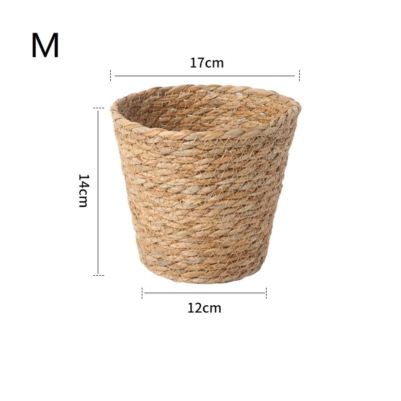 1Pcs Planter Basket Flower Pot Basket Rattan Straw Grass Woven Flowerpot Mini/S/M/L Furniture Decoration For Garden Terraces