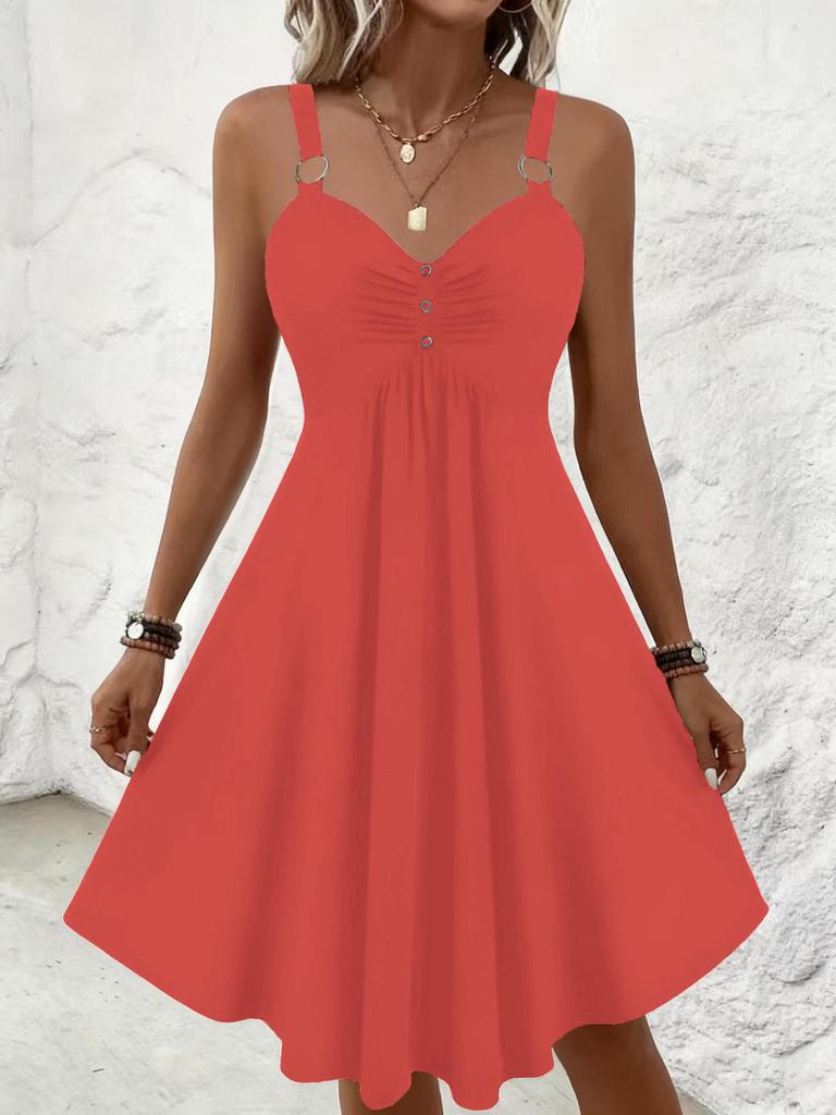 Cross-border Y2K Summer High Waist Eyelet Patchwork Camisole & Mini Skirt Set for Women - Solid Color, Sexy V-Neck, Sleeveless