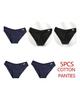 FINETOO 5Pcs/Set Women Cotton Panties Female Underwear Solid Color Underpants Sexy Lingerie Knickers for Woman Briefs Intimates