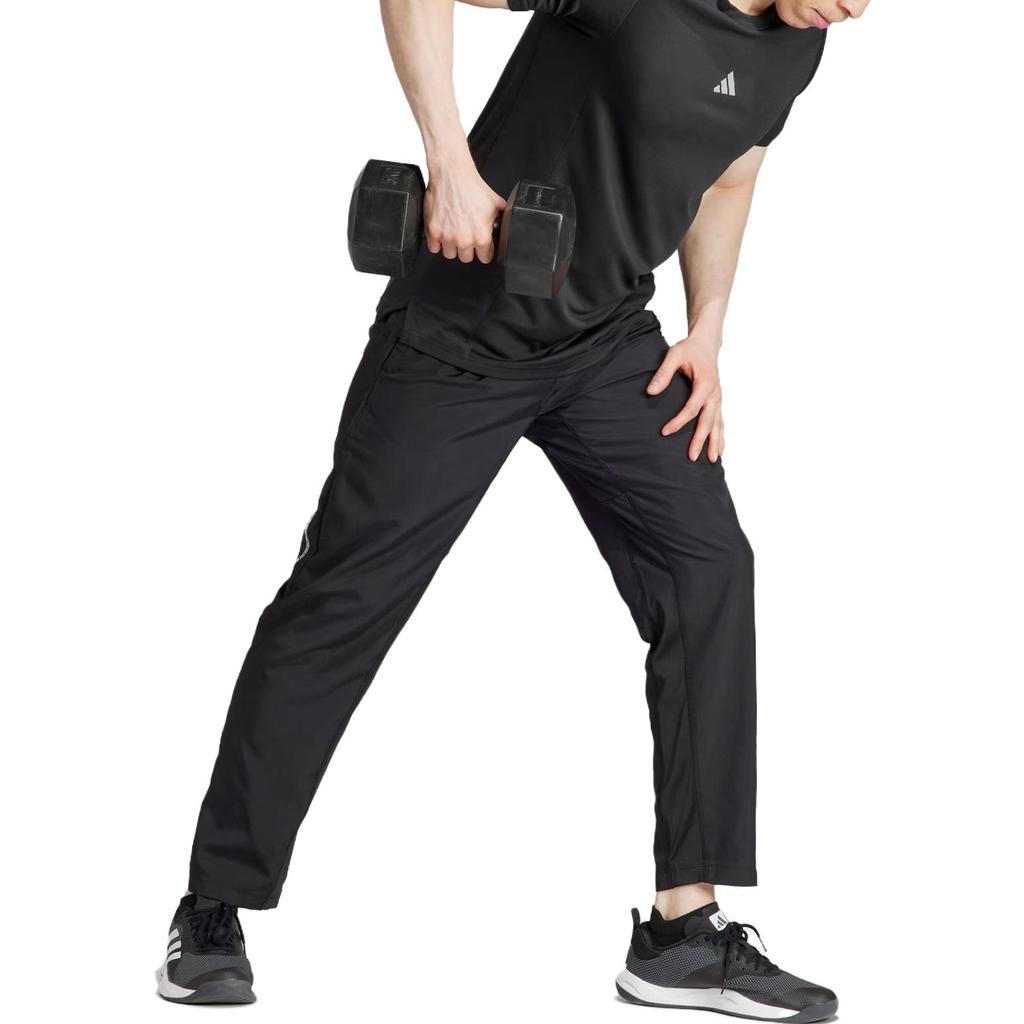 adidas Train Essentials Seasonal Woven Training Pants Black Men Streetwear IP4472