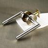 Viladepot Privacy Door Handle Polishing Handle Lever Round Base Bedroom Bathroom Door Lock Reversible