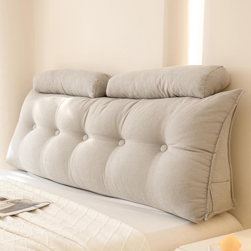 Soft Tatami Headboard Cushion: Removable, Washable, Lumbar Support & Anti-collision.