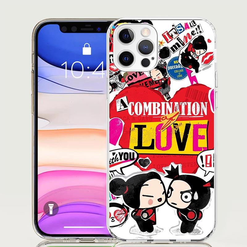 Cute Cartoon Pucca Garu Case Phone Cover for Apple iphone 17 Air 16 15 14 13 Mini 12 11 Pro Max 16E 7 Plus 8 + SE 2020 Trend Fun