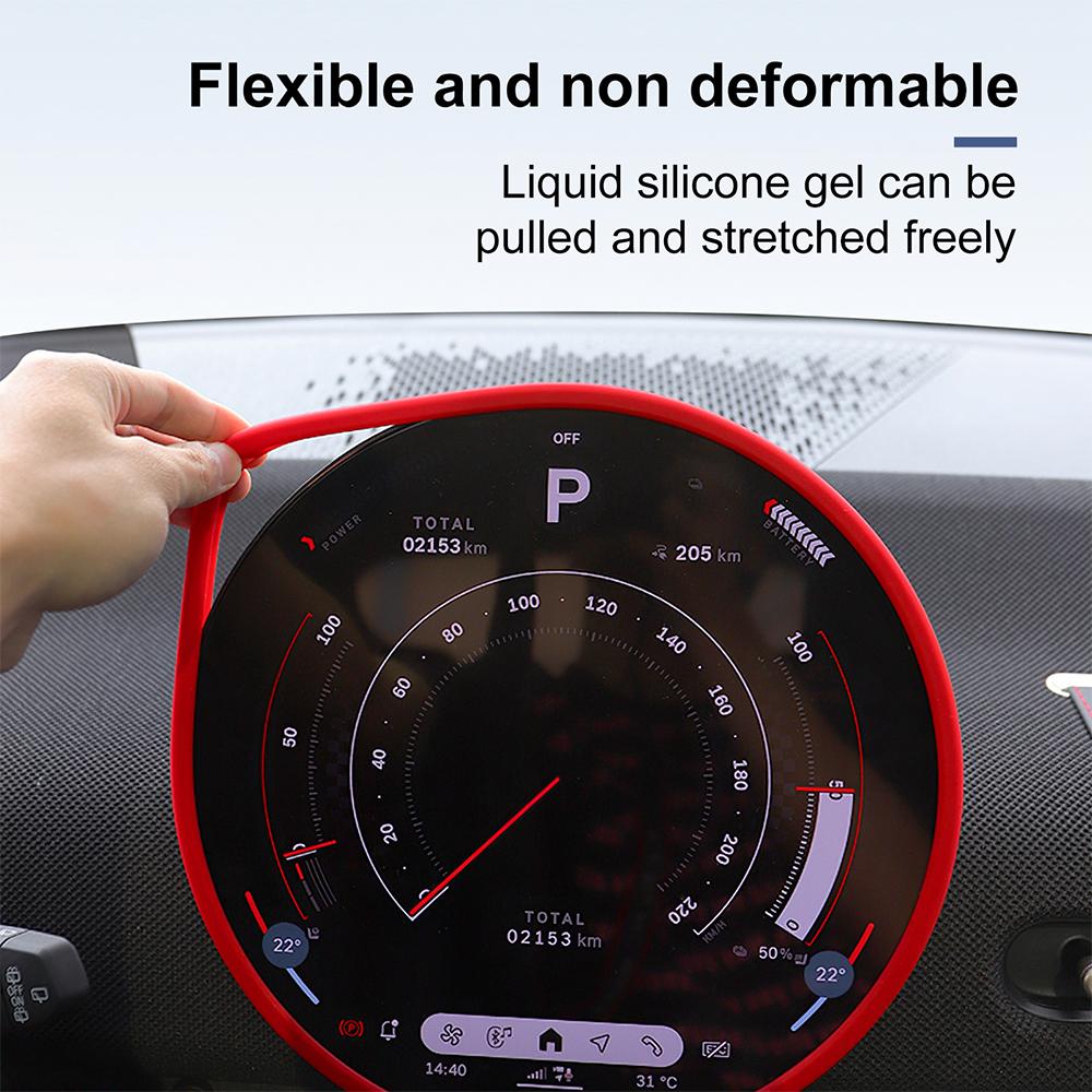 For MINI Cooper S F65 F66 F67 Countryman U25 J01 EV E SE 2024-2026 Silicone Central Control Screen Protective Frame Edge Cover