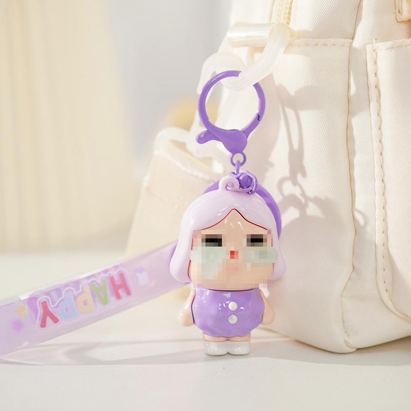 2025 Electroplated Cry Baby Cartoon Keychain Pendant - Cute Schoolbag Decoration