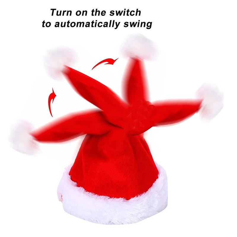 Electric Music Swinging Santa Claus Children's Toy Gift For Christmas Festival Non-woven Fabric Material
