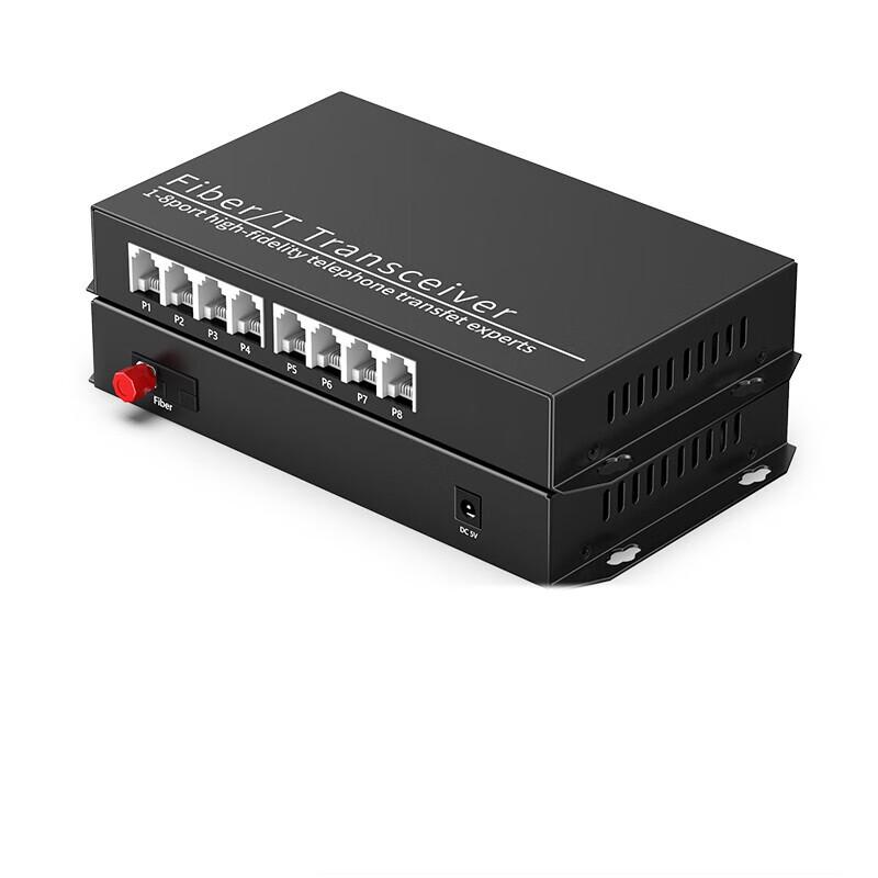 8-Channel Telephone Fiber Optic Transceiver