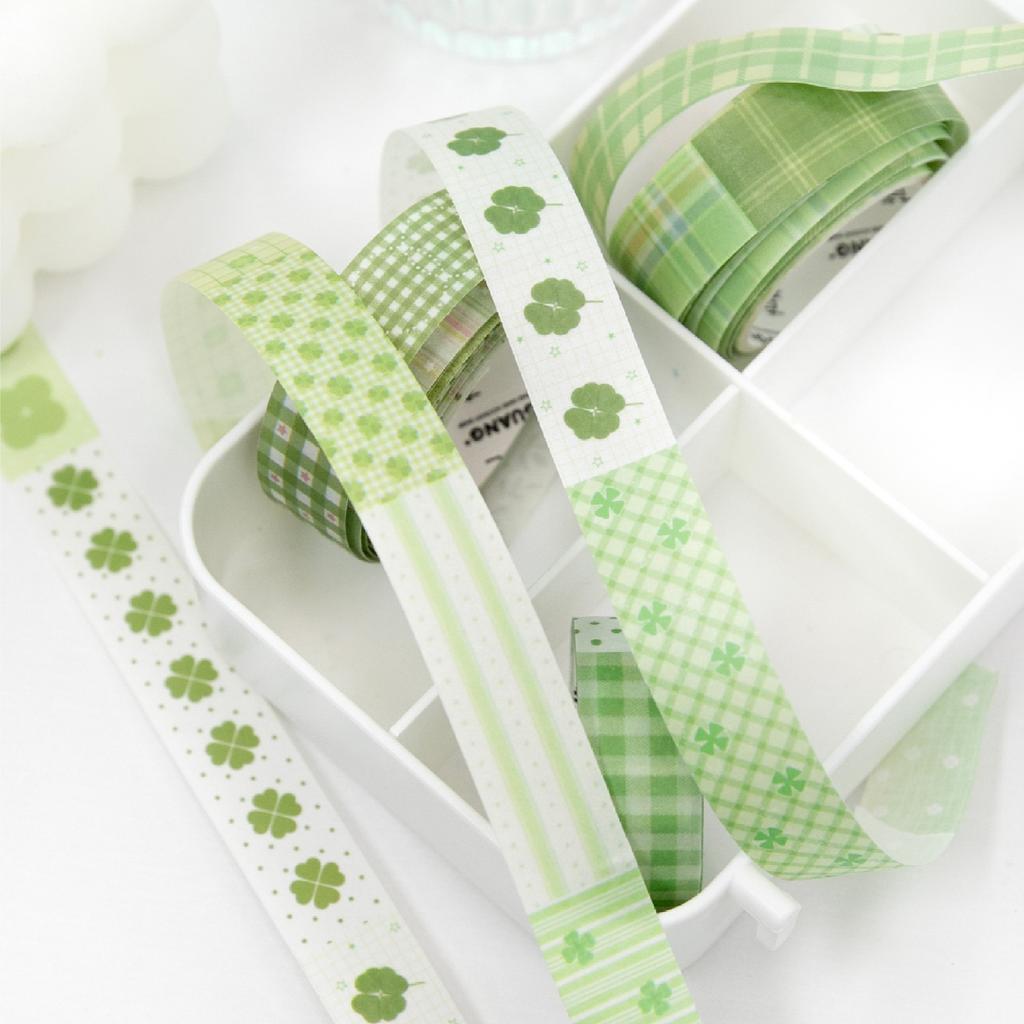 JIAMEI 5rolls Fabric Fragments Series Ins Simple Basic Decoration Washi Tape Set DIY Handmade Collage Aesthetic Scrapbook Tape