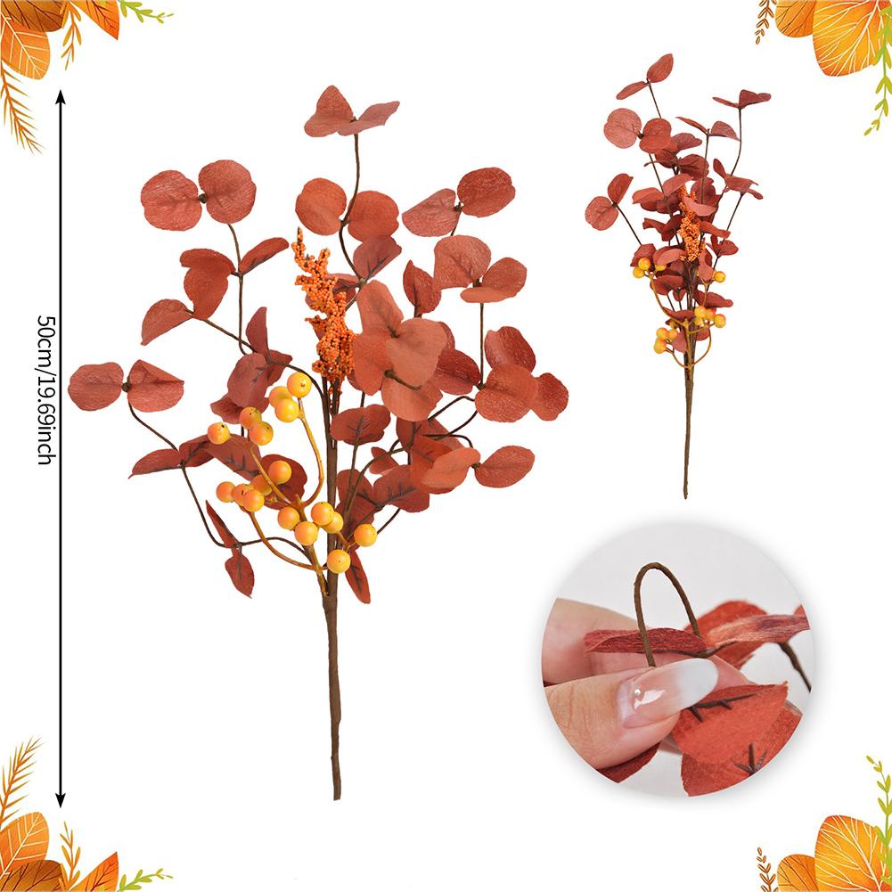

Artificial Autumn Eucalyptus Branches for Seasonal Floral Use Pack of 5 Plastic Stems Designed for Table Centerpieces and Decor China Mainland