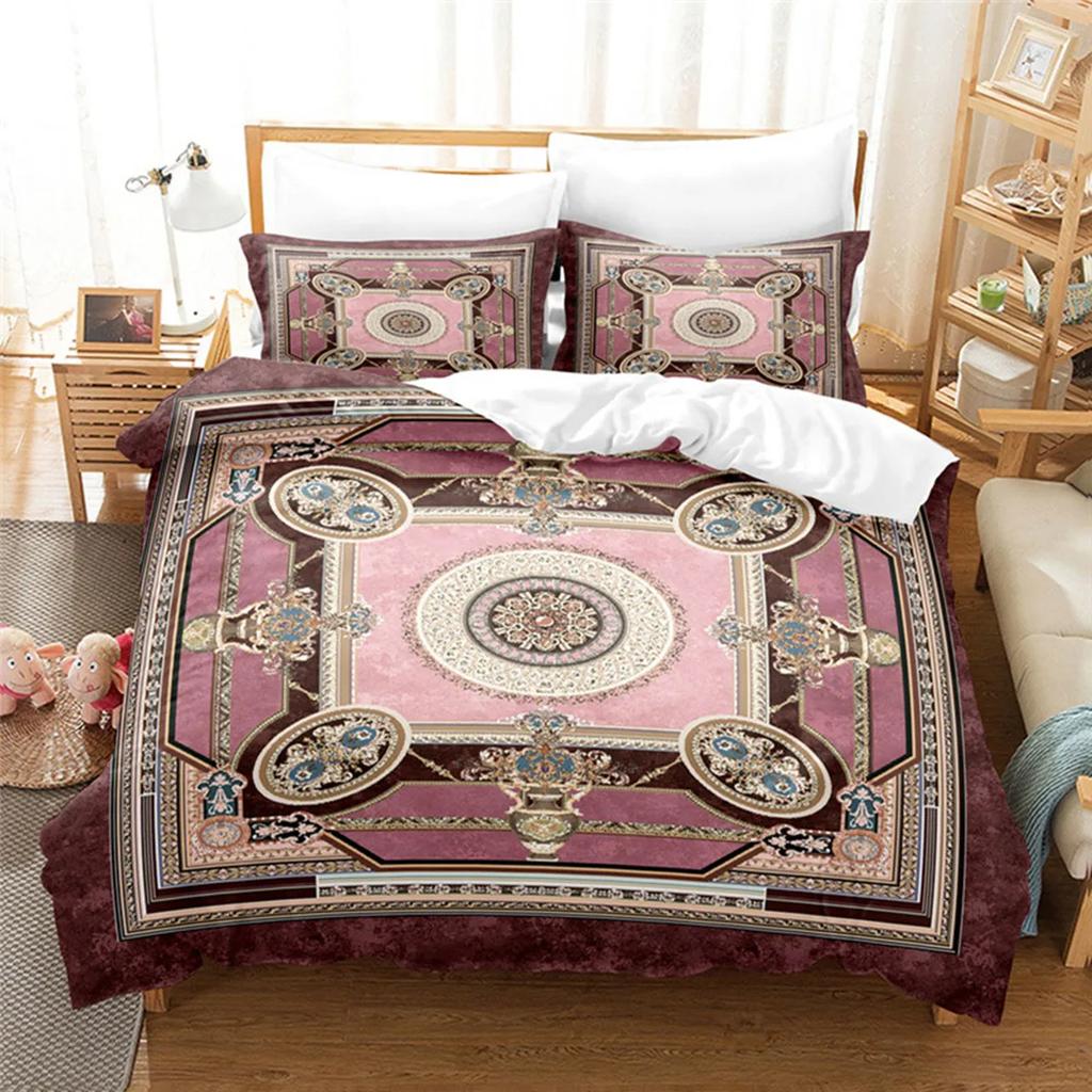 Luxurious Retro Flowers and Plants Duvet Cover Microfiber Exotic European Style Flowers for Women Gifts Bedroom Decoration King