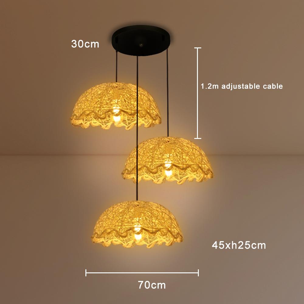 

Современная Кухня Спальня Ресторан Плетёная Люстра Обеденная Светодиодная Декоративная Кухня Ротанг Ручной Работы Абажур Подвесной Светильник No Bulb чёрный