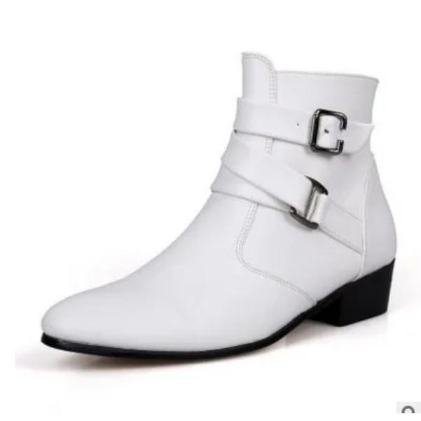 

Brand Men s Boots Genuine Leather Oxford Dress Shoes Male British Chelsea Shoe Mens Winter Business Point Footwear 36