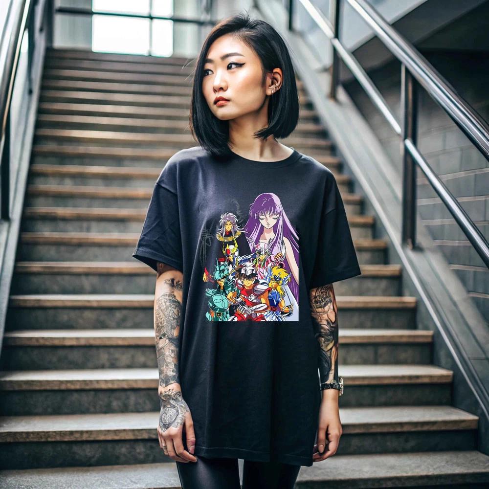 Anime Saint Seiya Knights Of The Zodiac Hyoga Ikki Horror Black Tshirt S