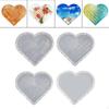 Heart Epoxy Casting Tool Silicone Coaster for DIY Making Bookends
