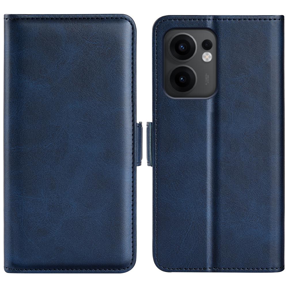 For Oppo Reno13 F 5G Stand Case Calf Texture Leather Wallet Phone Cover