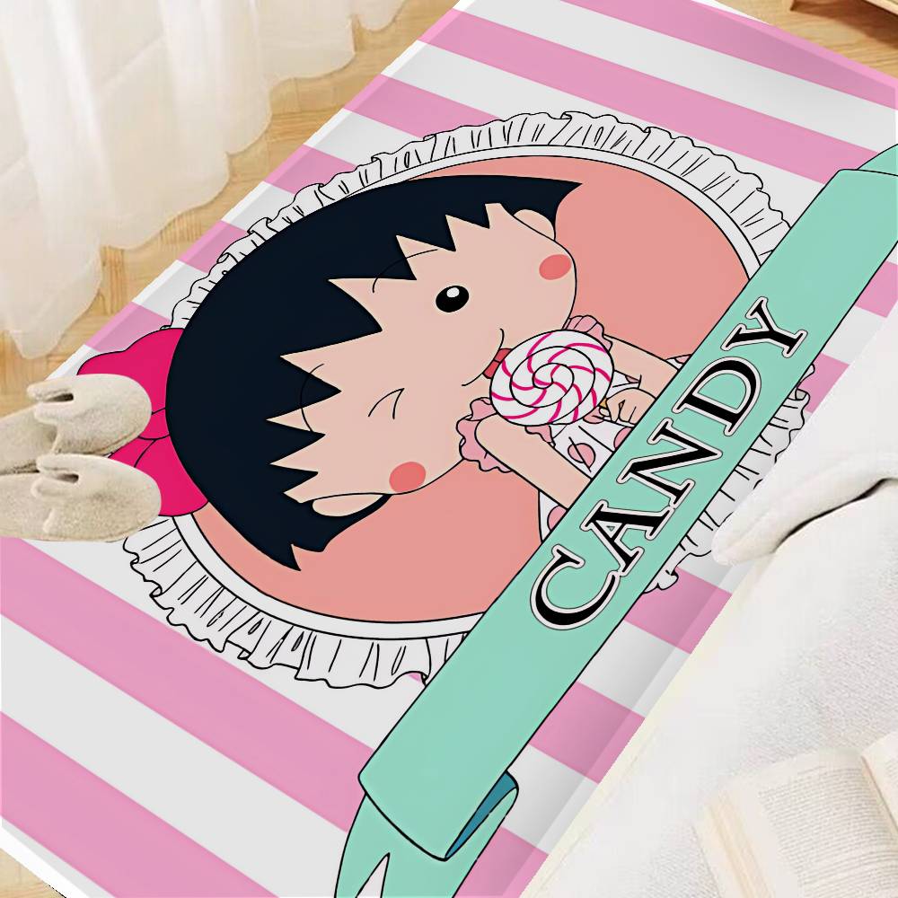 Catoon Chibi Maruko Chan Room Mats Retro Multiple Choice Living Room Kitchen Rug Non-Slip Welcome Rug