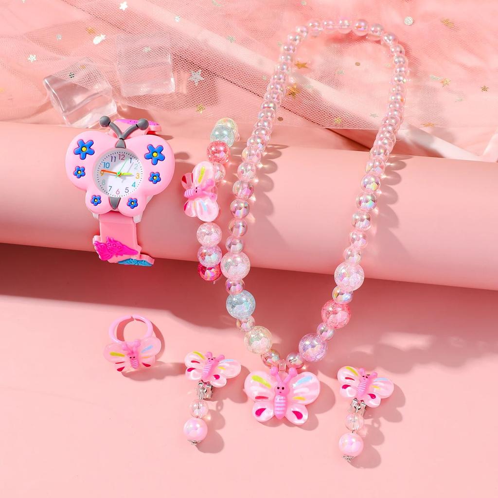 Popular Children's Butterfly Quartz Watch Set