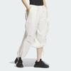 Adidas Future Style Woven Pants Solid Color Cargo Pocket Loose Woven Sports Pants Women Pants Pink White JD9901