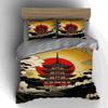 Pagoda, sunset, clouds. Bedding Duvet cover sets Duvet covers Pillowcases gifts (1 * Duvet Cover 2 * Pillowcases, without duvet insert)